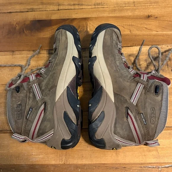 Keen Women’s Targhee II Waterproof Lace Up Brown Leather Hiking Boots Size 7.5 - Picture 2 of 9